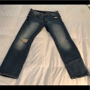 Slim Fit Distressed Denim Jeans